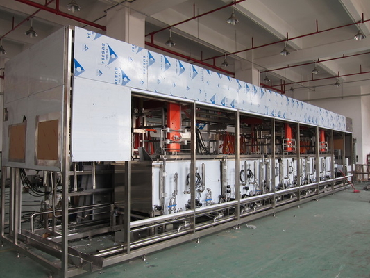 เครื่องทำความสะอาดอัลตราโซนิกหลายถังอัตโนมัติแบบกำหนดเองได้มาตรฐาน ROHS